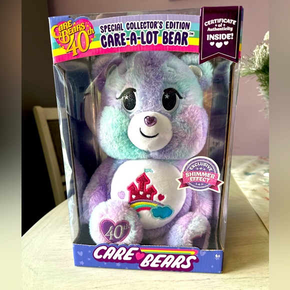 Care Bears A Lot Bear 40th Anniversary Plush Special Collector's Edition SHIMMER - Picture 1 of 5